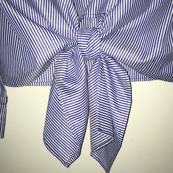 GO FISH EMBROIDERED TIE FRONT BLOUSE - Picture 6 of 8